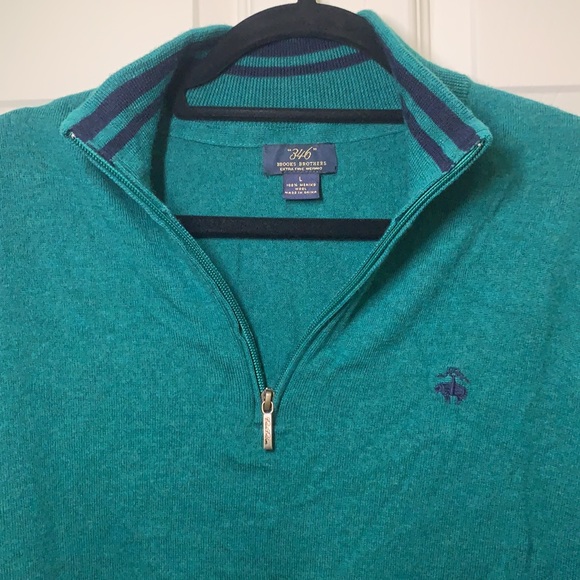 Brooks Brothers Italian Merino Half-Zip Sweater - Picture 3 of 8